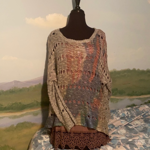 LuLu sweater- hand painted gorgeous colors - Picture 1 of 12